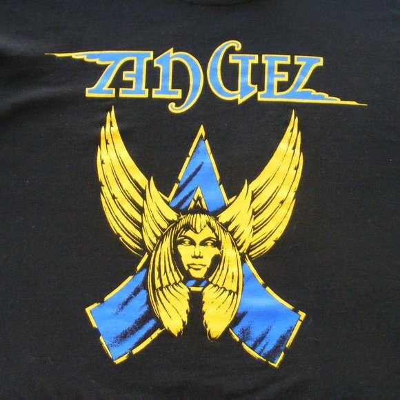 ANGEL Tshirt, XL Black, LOGO, SS, Vintage, Short sleeves, 1 sided - Picture 2 of 7